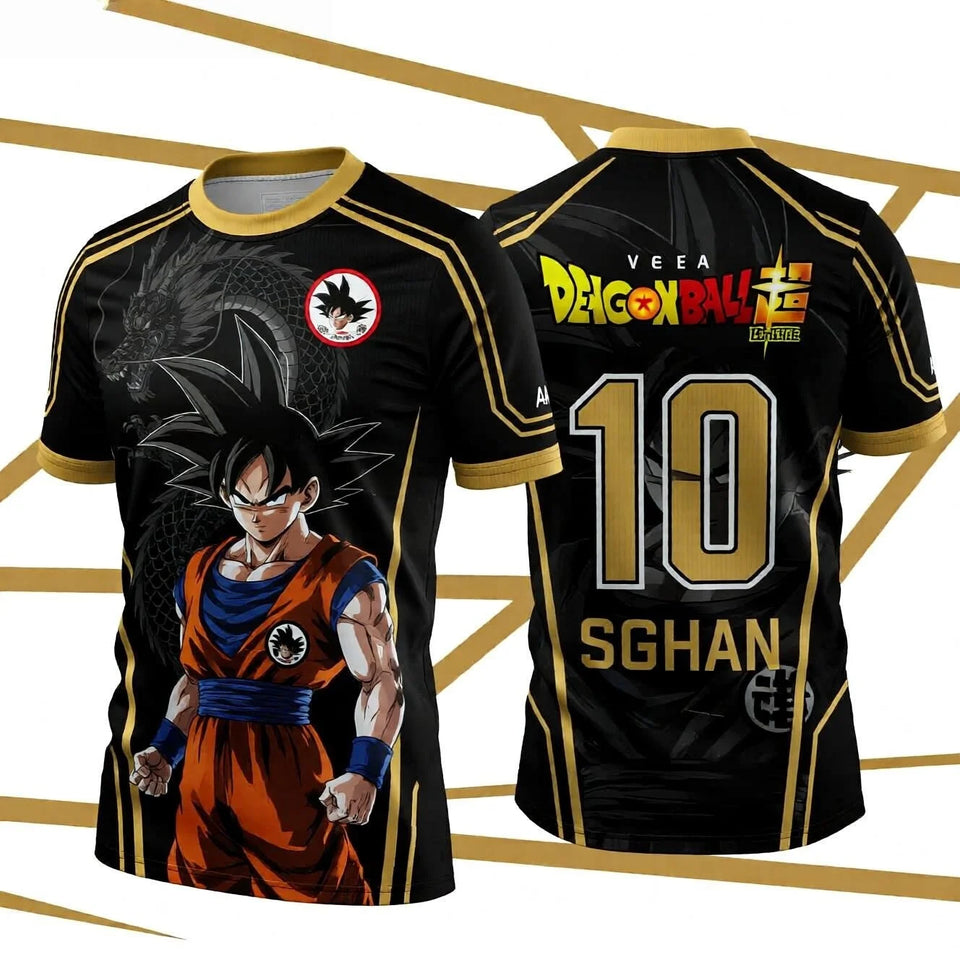 Dragon Ball 2026 Sports T-Shirt – Retro 3D Print | Unisex Family Matching | Kids & Adults (90cm-6XL)