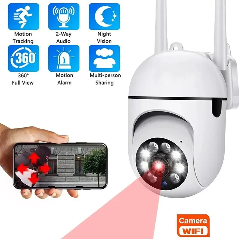 A7 Electronic WiFi Home Security Camera – 1080P 360° with Night Vision, Two-Way Audio & Motion Detection
