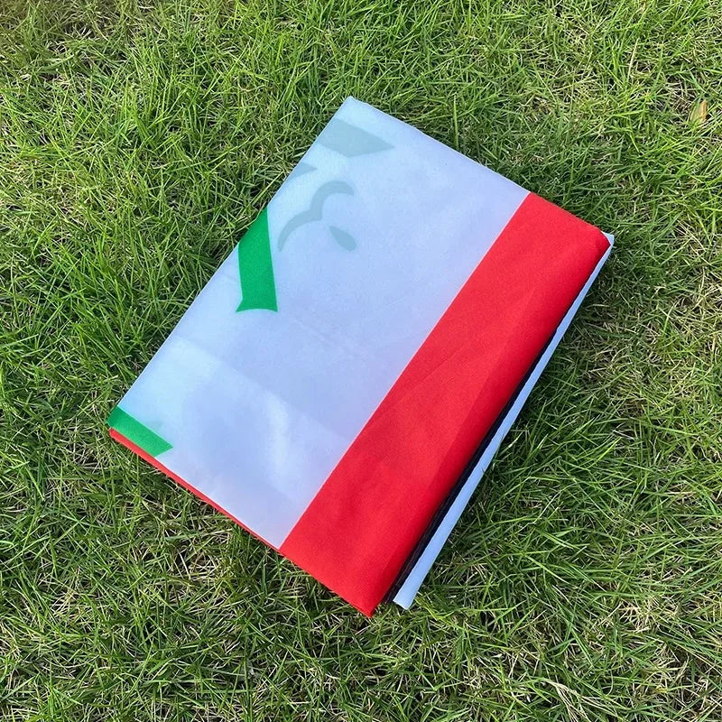 FlagGo Iraq National Flag 150x90cm 3x5 FT Red White Black Stripes Green Stars Polyester Double Stitched Outdoor Indoor Decor