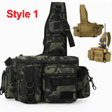 Fishing Tackle Backpack – Multi-Pocket Nylon Sling Bag with Rod Holder for Fly Fishing & Outdoor Travel