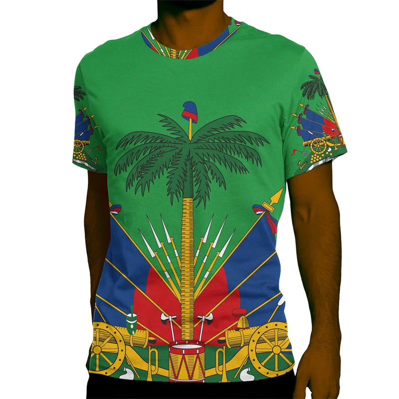 World Cup 2026 Haiti National Emblem 3D T-Shirt – Men, Women & Kids | 4T to 6XL