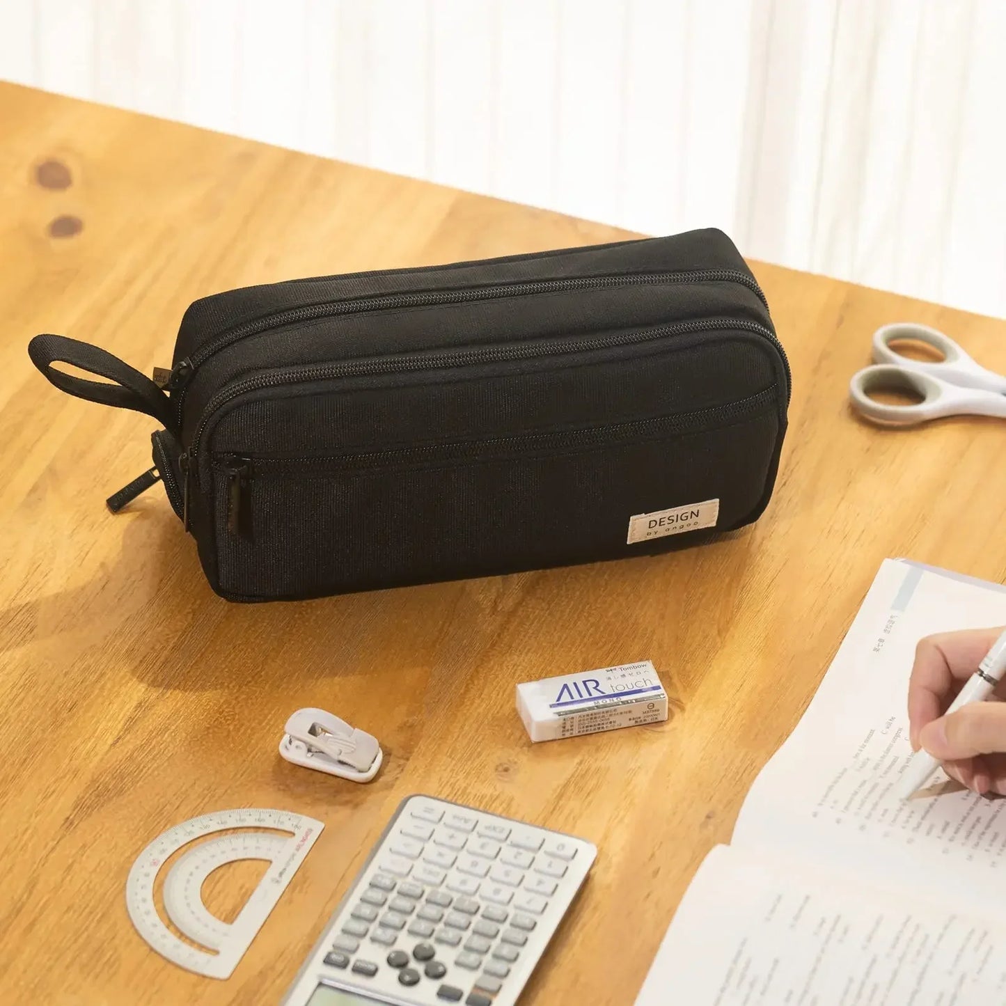 Multi-Compartment Pencil Case With Smooth Zipper, Portable and Usable as Makeup Bag. New Semester Essentials.