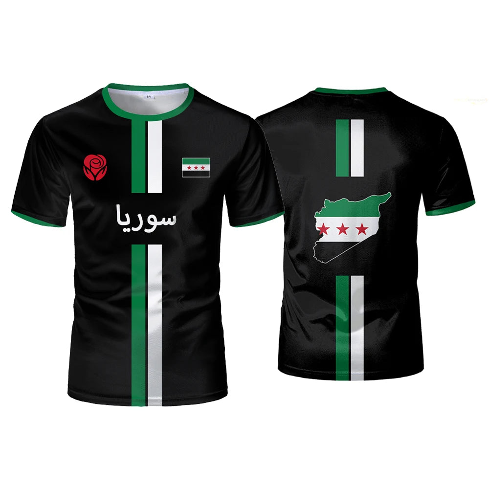Syria Football Jersey T-Shirt 2026 – Syrian Flag | Oversized | Kids & Adults | World Cup Fan