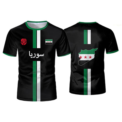 Syria Football Jersey T-Shirt 2026 – Syrian Flag | Oversized | Kids & Adults | World Cup Fan