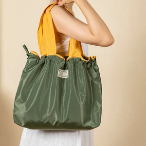 Reusable Home Shopping Bag – Foldable Drawstring Eco-Friendly Tote in 4 Colors (S & L)