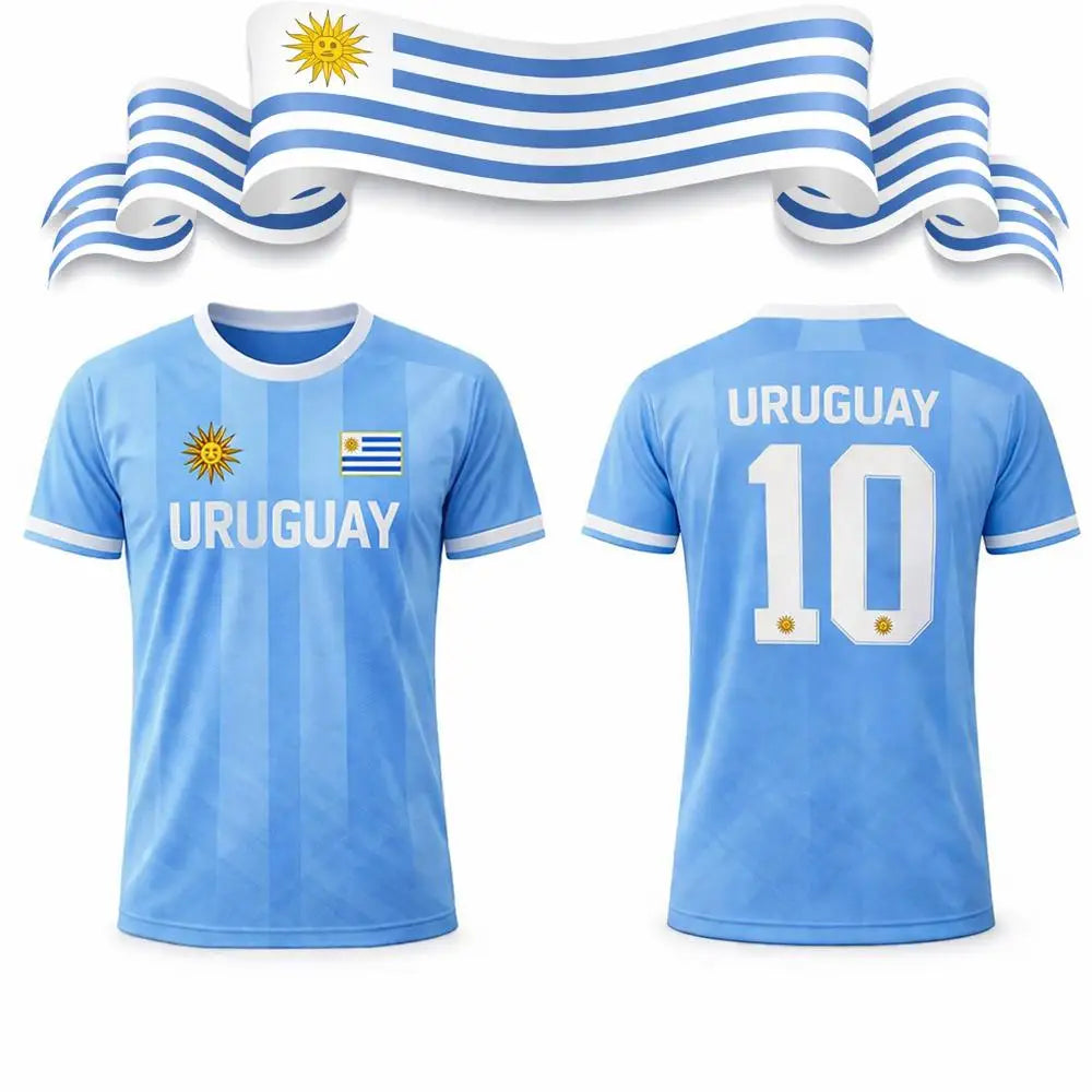 Uruguay Football Jersey T-Shirt 2026 – 3D Flag Print | Unisex | Quick-Dry | XXS to 6XL