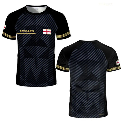 2026 New England Flag Print T-shirt Summer Outdoor Sports Breathable Quick-Drying Jersey Men Women Football Training Jerseys