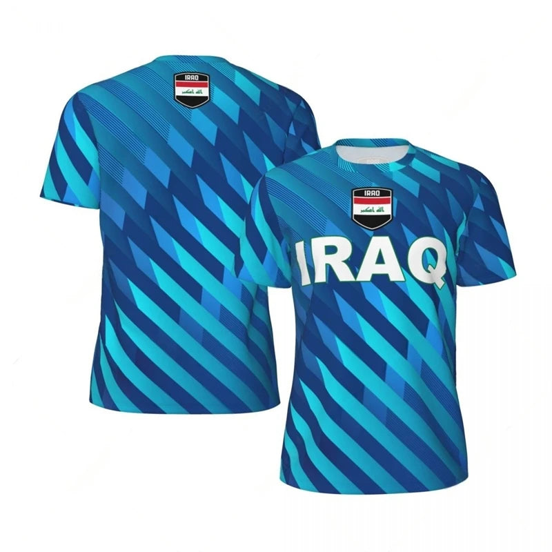 Iraq Flag 3D Print T-Shirt – National Emblem | Oversized Unisex | Kids & Adults | World Cup 2026 Fan