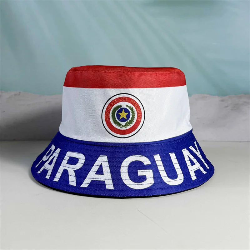 World Cup 2026 Reversible Bucket Hat – National Flag Fan Hat | 60+ Countries | Unisex | Sun Protection