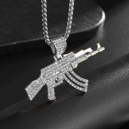 Exquisite Creative Bubble Letter Xo Inlaid White Zircon Pendant Necklace Men\\'s Fashion Casual Party Jewelry Holiday Gifts