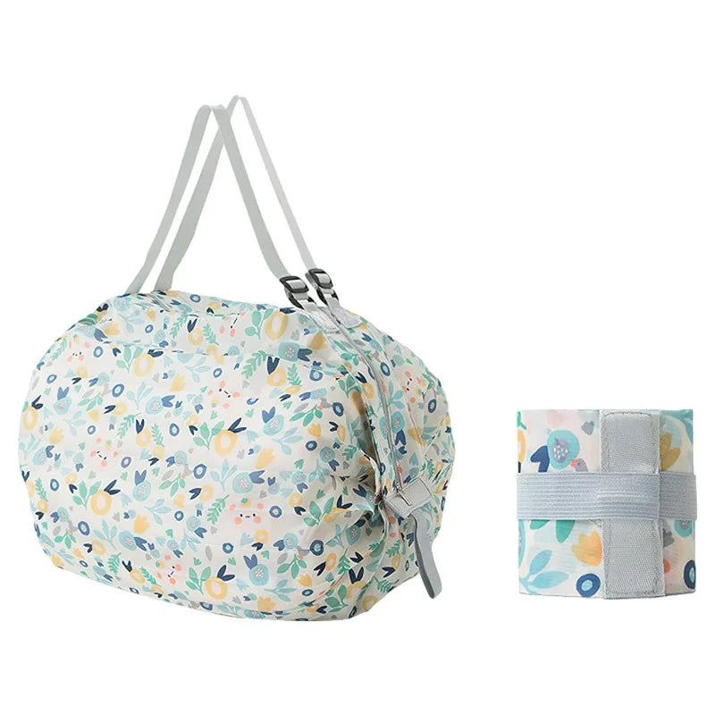 Foldable Reusable Home Shopping Bag – Lightweight Nylon Tote for Grocery, Beach & Storage