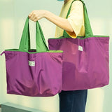 Reusable Home Shopping Bag – Foldable Drawstring Eco-Friendly Tote in 4 Colors (S & L)