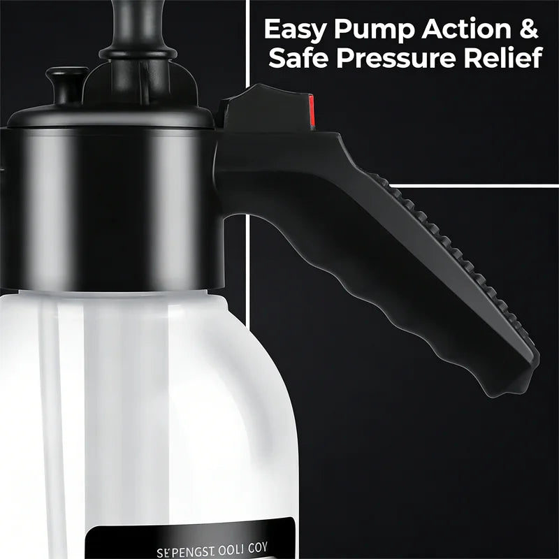 2L Pneumatic Foam Sprayer – Handheld High Pressure Car Wash & Home Disinfectant Bottle