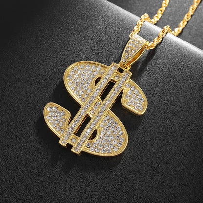 Exquisite Creative Bubble Letter Xo Inlaid White Zircon Pendant Necklace Men\\'s Fashion Casual Party Jewelry Holiday Gifts