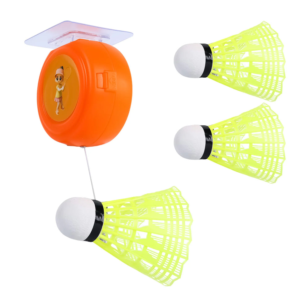 Automatic Retractable Badminton Trainer Solo Practice Rebounder with Adjustable Speed for All Skill Levels Home Office Practice