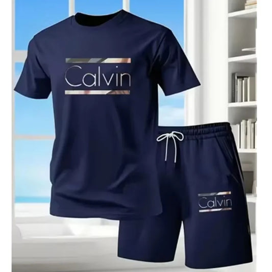 3D Letter Print T-Shirt & Shorts Set – 2-Piece Summer Outfit | Men | M to XXXL