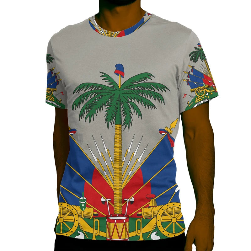 World Cup 2026 Haiti National Emblem 3D T-Shirt – Men, Women & Kids | 4T to 6XL