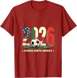 World Cup 2026 Vintage T-Shirt – USA Canada Mexico | Football Fan Gear | 6 Colors | Streetwear