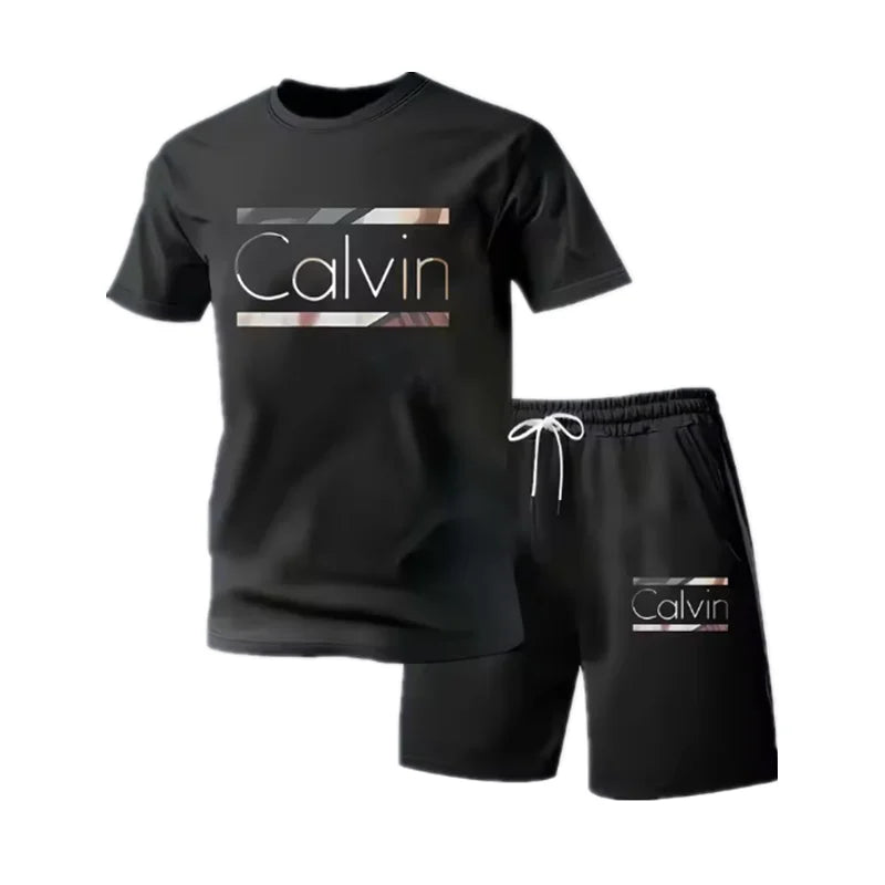 3D Letter Print T-Shirt & Shorts Set – 2-Piece Summer Outfit | Men | M to XXXL