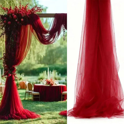 White Wedding 75cm X 6M Tulle Arch Draping Fabric Backdrop 28.7" X 20FT Sheer Drapes Fabric for Wedding Ceremony Birthday Party