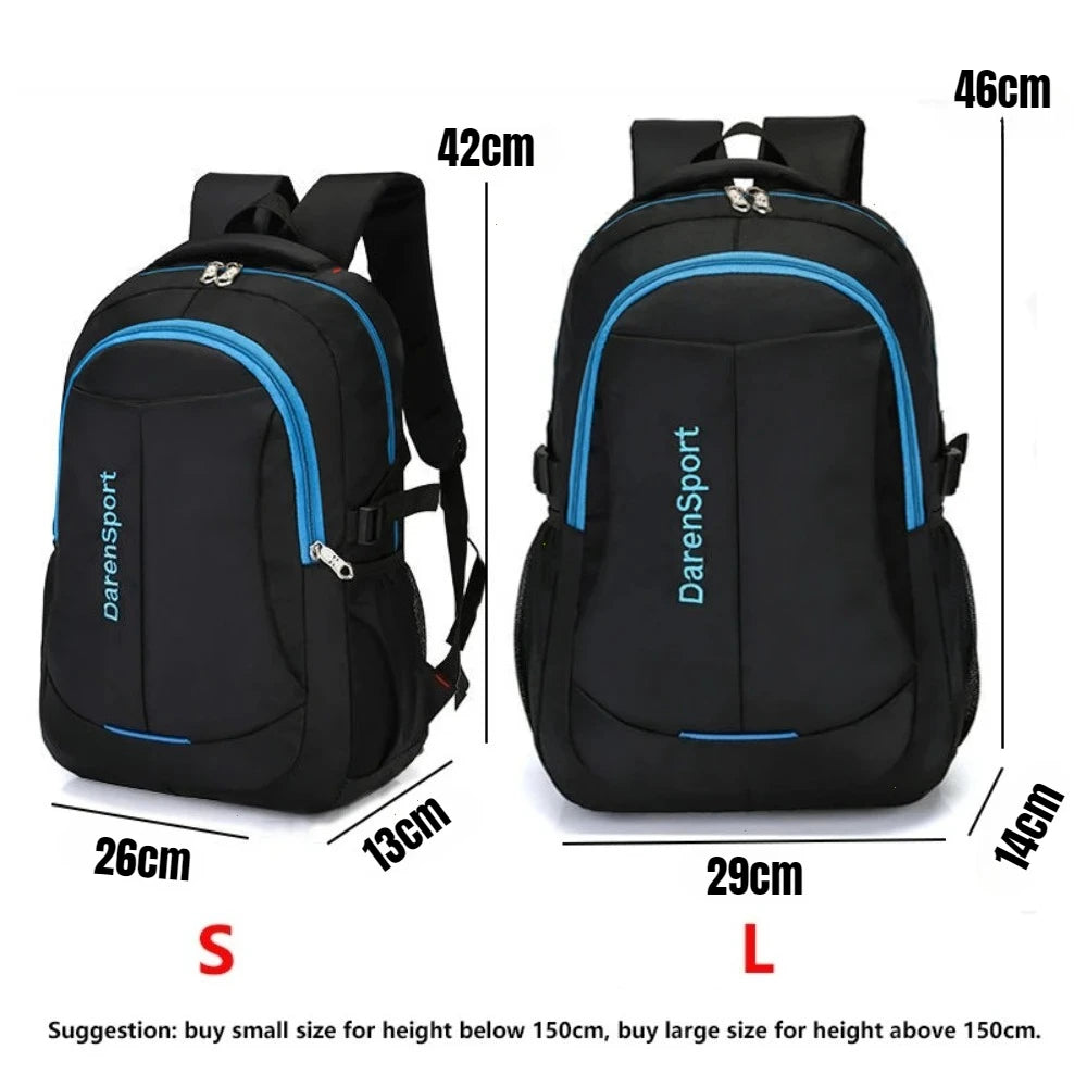 Oxford Shoulder Backpack Fashion Lightweight Waterproof Travel Laptop Rucksack Large Capacity Wear-resistant Student School Bag