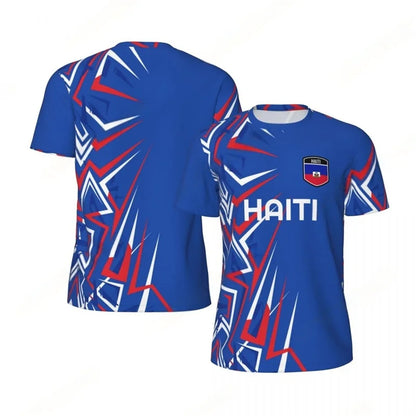 Haiti 2026 Football T-Shirt – 3D Flag Print Fan Outfit | Adults & Kids | Breathable | XXS-6XL