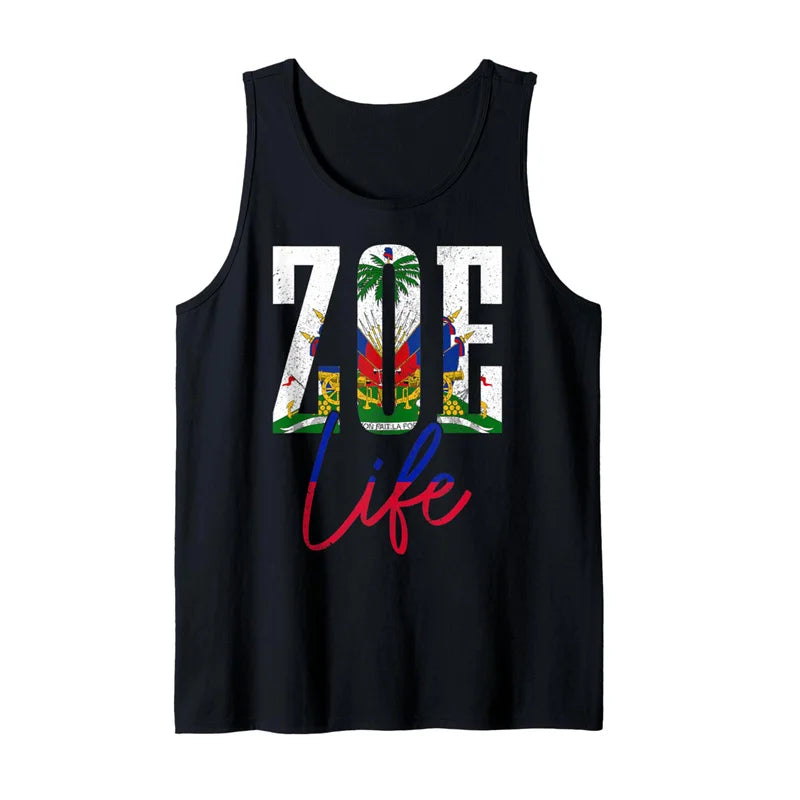 World Cup 2026 Haiti Flag 3D Tank Top – Men, Women & Kids | 4T to 6XL