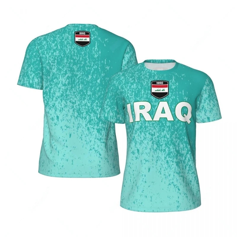 Iraq Flag 3D Print T-Shirt – National Emblem | Oversized Unisex | Kids & Adults | World Cup 2026 Fan