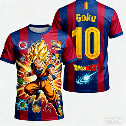 Dragon Ball 3D Print Family T-Shirt – Oversized Anime Tee | Kids & Adults | Unisex | 6 Designs