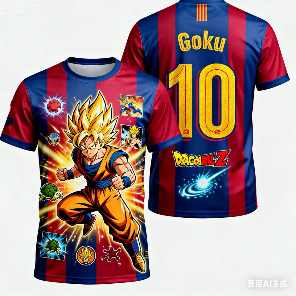 Dragon Ball 3D Print Family T-Shirt – Oversized Anime Tee | Kids & Adults | Unisex | 6 Designs