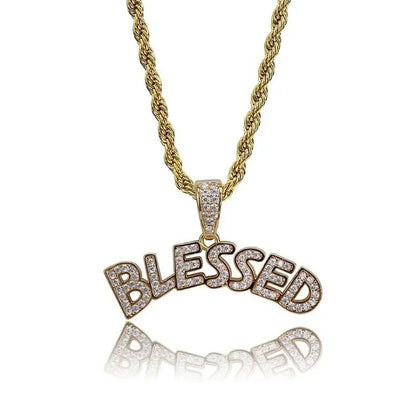 Exquisite Creative Bubble Letter Xo Inlaid White Zircon Pendant Necklace Men\\'s Fashion Casual Party Jewelry Holiday Gifts