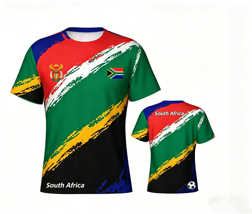 South Africa Football T-Shirt – 3D Flag Print | Loose Fit | Unisex | S to 6XL