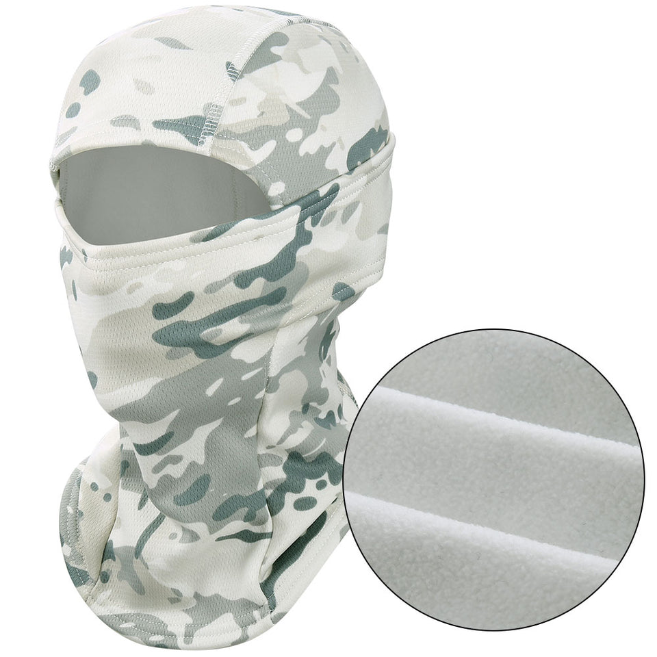 Winter Warmer Fleece Tactical Balaclava Full Face Mask Ski Paintball Running Hunting Hiking Cycling Sports Snowboard Scarf Men