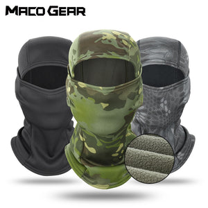 Winter Warmer Fleece Tactical Balaclava Full Face Mask Ski Paintball Running Hunting Hiking Cycling Sports Snowboard Scarf Men