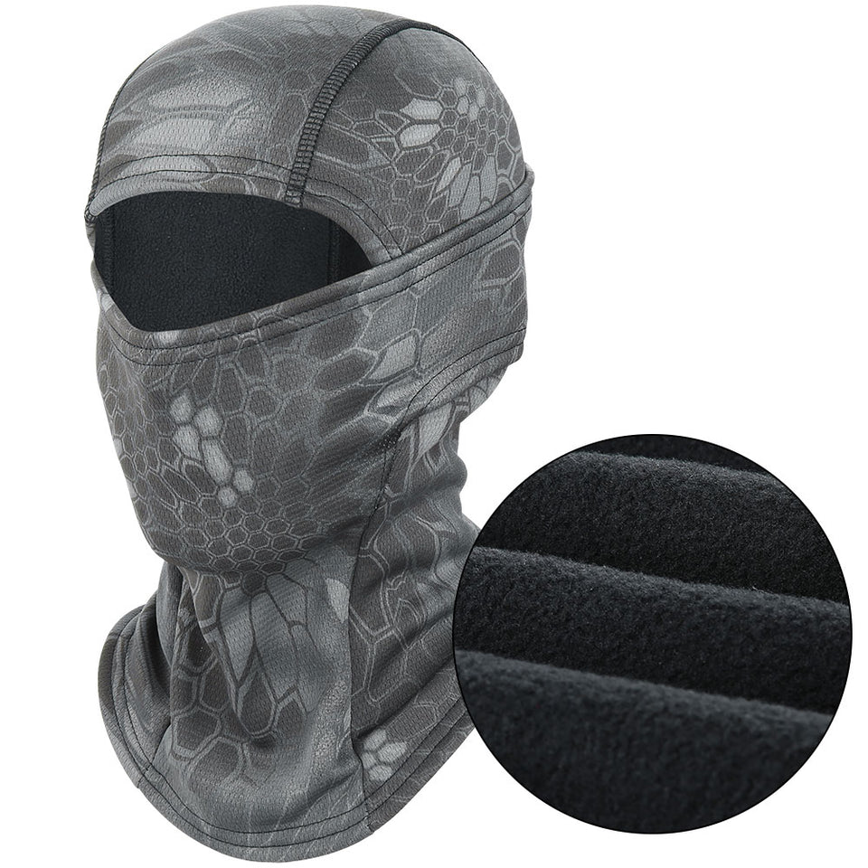 Winter Warmer Fleece Tactical Balaclava Full Face Mask Ski Paintball Running Hunting Hiking Cycling Sports Snowboard Scarf Men