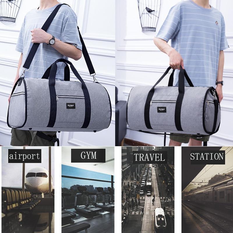 Waterproof 2 in 1 travel bag - durable luggage pack comfortable shoulder strap carrying