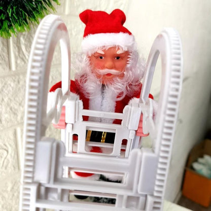 Décoration Père Noël grimpant sur échelle suspendue, ornement suspendu de Noël