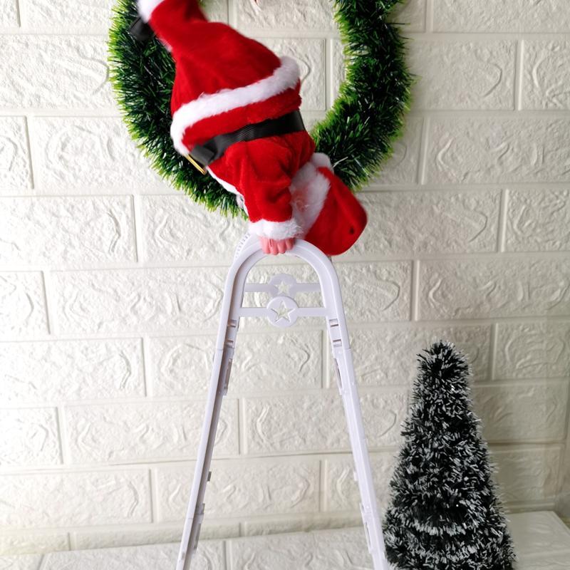 Décoration Père Noël grimpant sur échelle suspendue, ornement suspendu de Noël