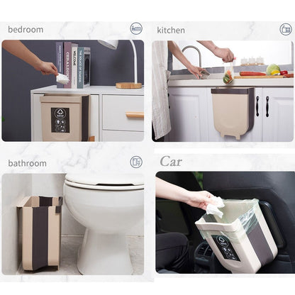 Eco-Friendly Folding Trashcan Portable Collapsible Waste Bin