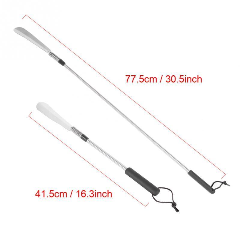 Telescopic shoe helper long handle shoe horn extended to full length