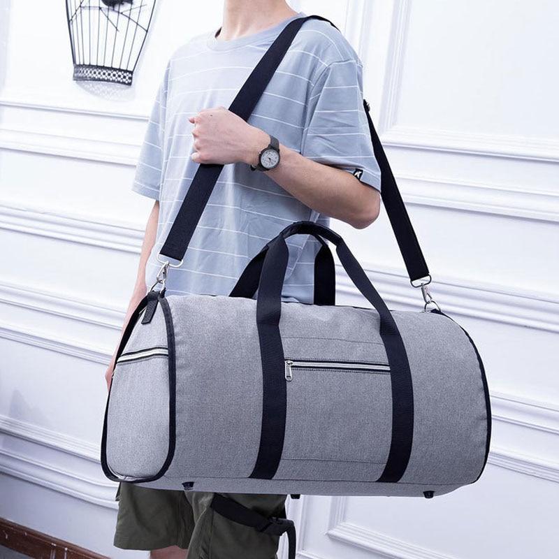 Waterproof 2 in 1 travel bag - durable luggage pack comfortable shoulder strap carrying