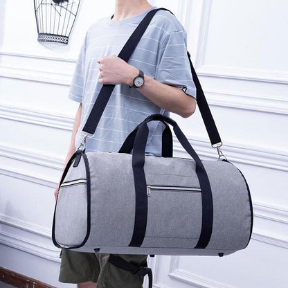 Waterproof 2 in 1 travel bag - durable luggage pack comfortable shoulder strap carrying