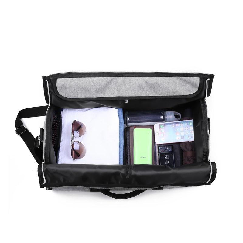 Waterproof 2 in 1 travel bag - durable luggage pack interior organization pockets